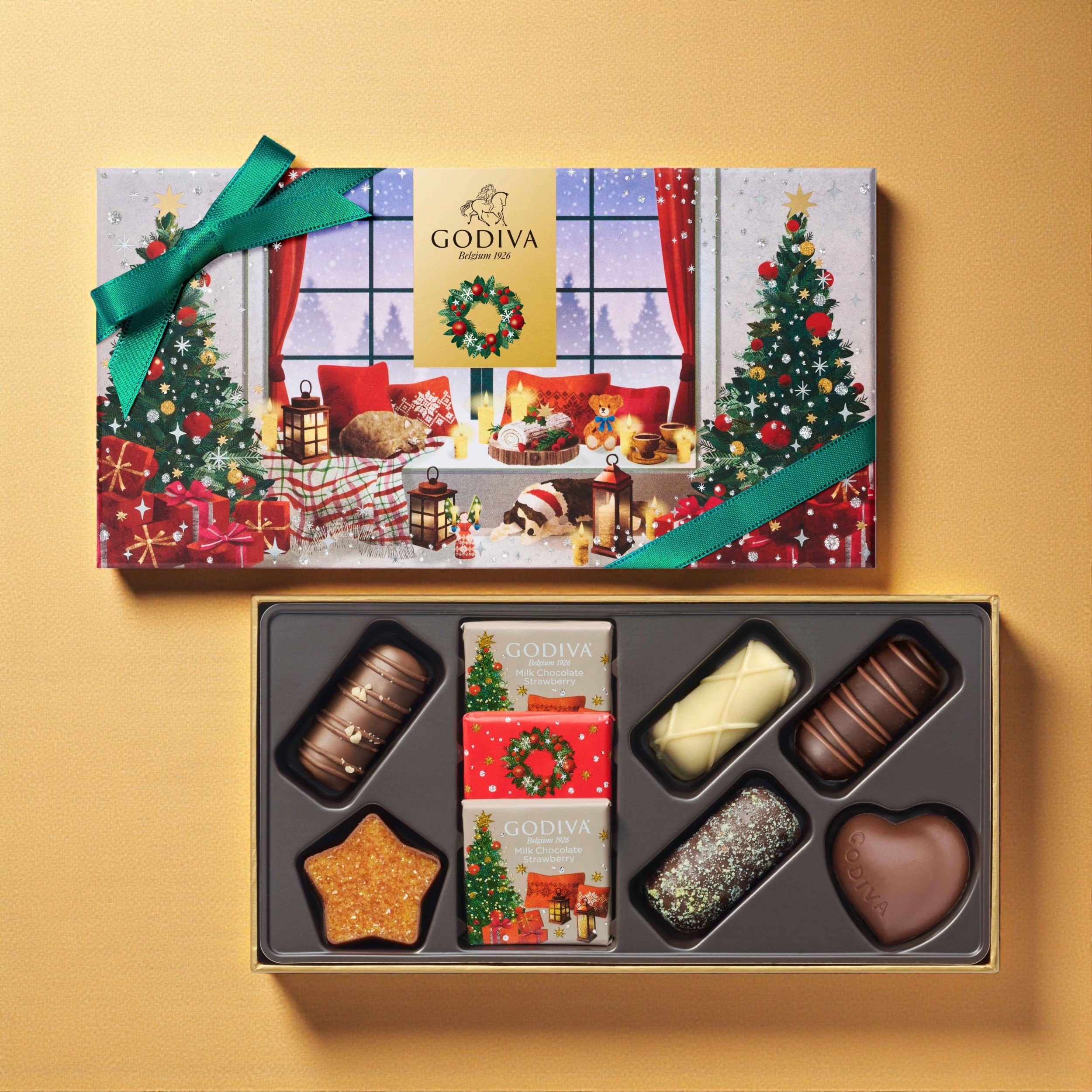 クリスマス限定ボックス付】手袋とクリスマスチョコのセット※メンズor